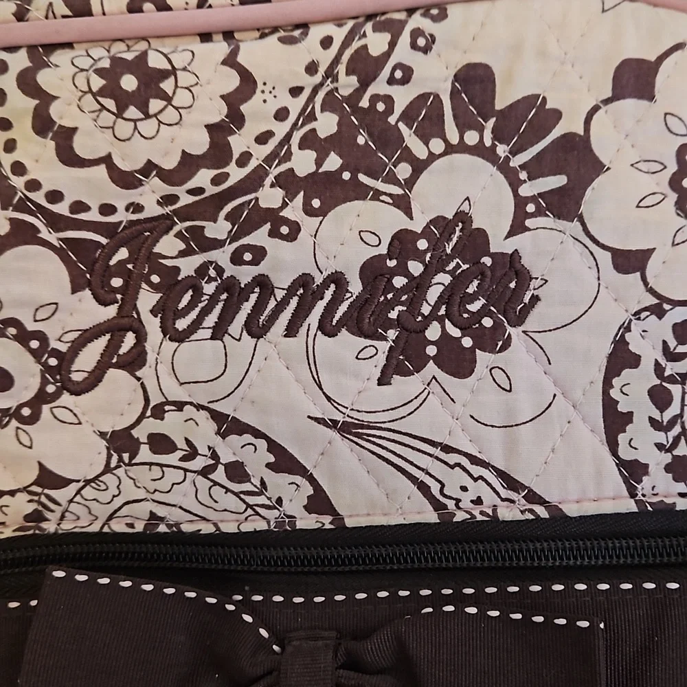 Pink and Brown Paisley Backpack